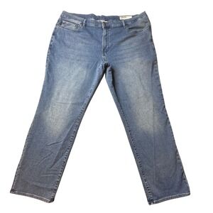 32 Degrees Jeans Mens 44x30 Blue Sweatpant Jean Straight Leg Stretch Medium Wash